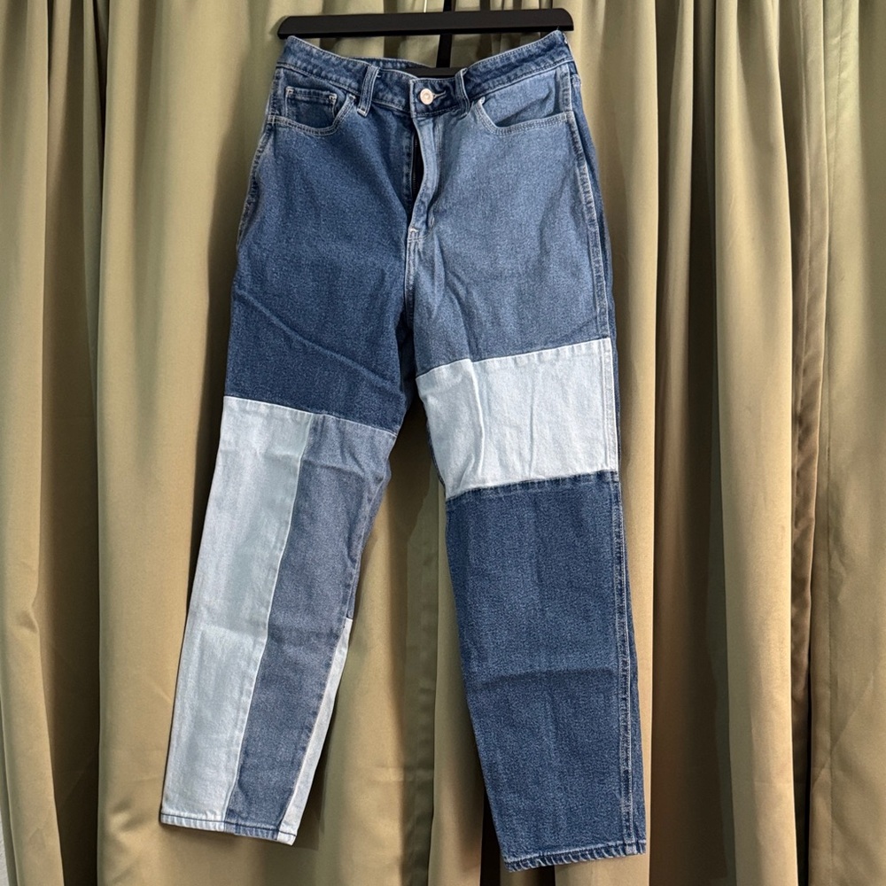 Hollister Blue Patchwork Denim Jeans